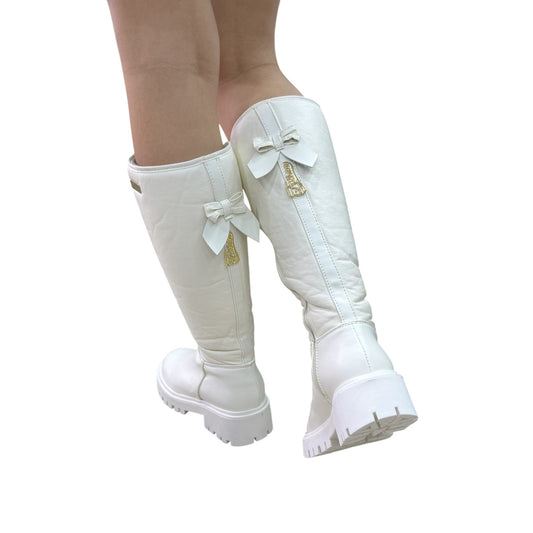 Bota Glaciar Acolchada Color Almendra – Media Caña, Impermeable y Cómoda para Clima Frío