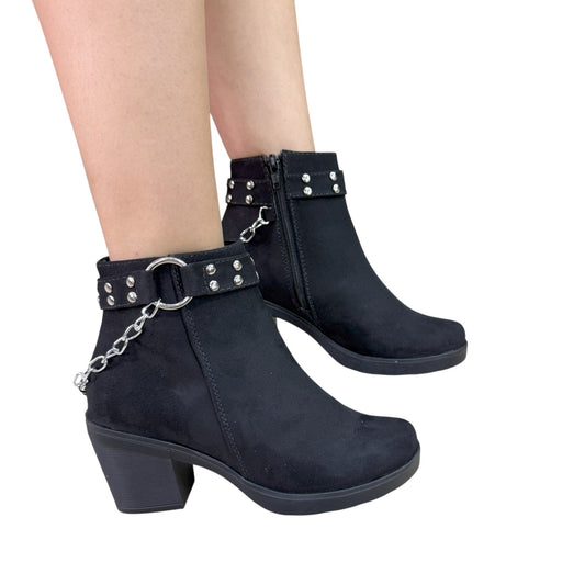 BOTIN KATA TACON 5.5 GAMUZA NEGRO