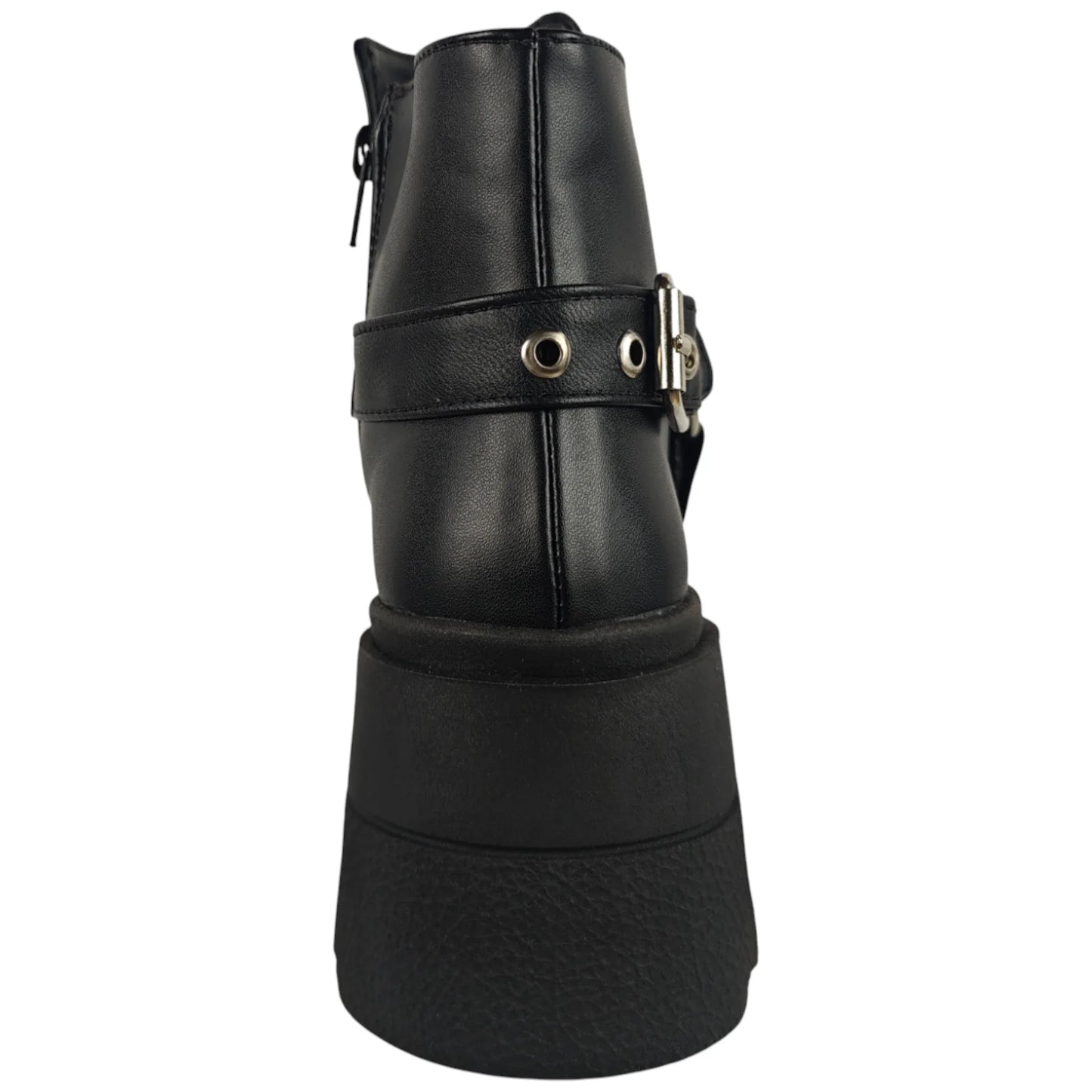 BOTIN PLANO BOSTON 2 NEGRO CON HEBILLA