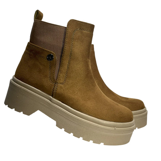 BOTIN PLANO BOSTON MIEL SUELA 4.0 CM