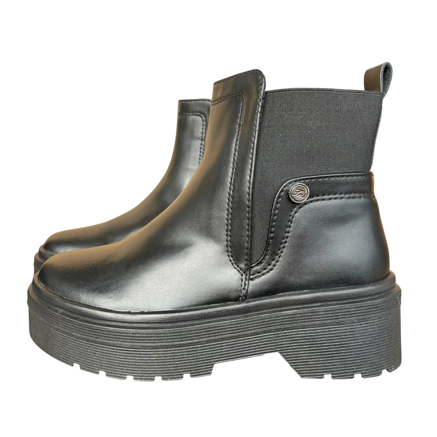 BOTIN PLANO BOSTON NEGRO SUELA 4.0 CM