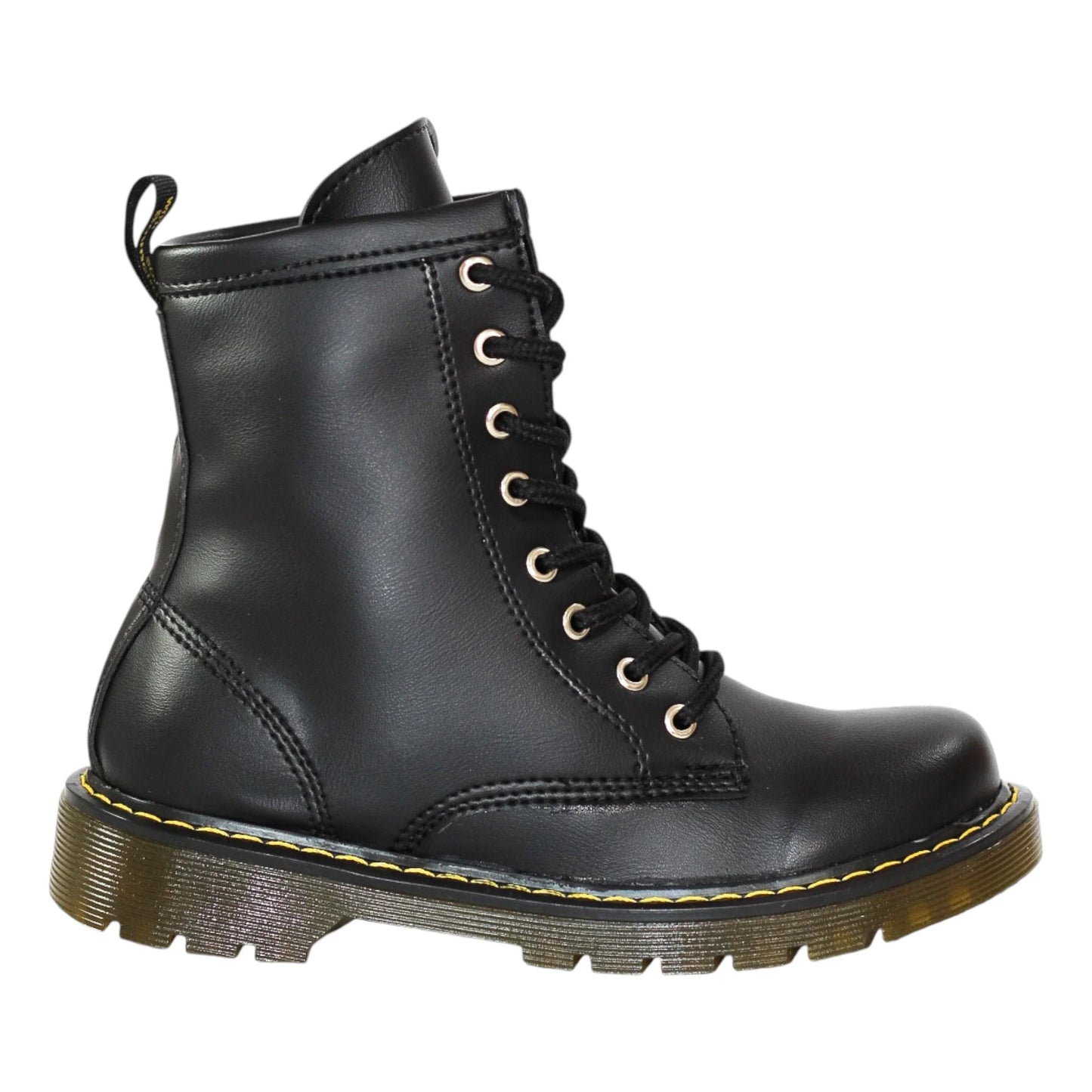 BOTIN PLANO CORDONES DR MARTIN PLANA NEGRO SUELA 2.0 CM