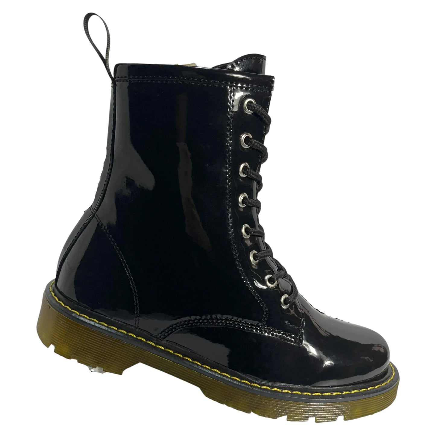 BOTIN PLANO CORDONES DR MARTIN PLANA NEGRO SUELA 2.0 CM
