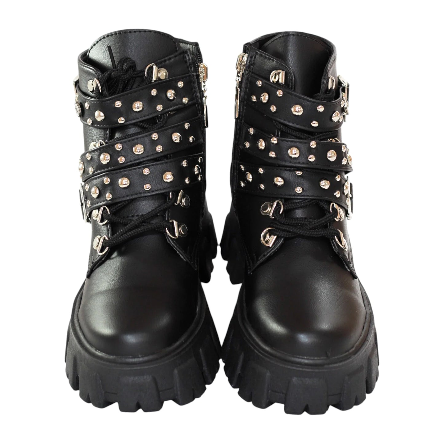 BOTIN PLANO CORDONES ZARACK NEGRO CON HEBILLA