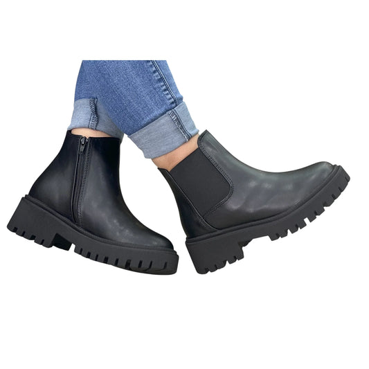 BOTIN PLANO LAURA 2 NEGRO CON CREMALLERA