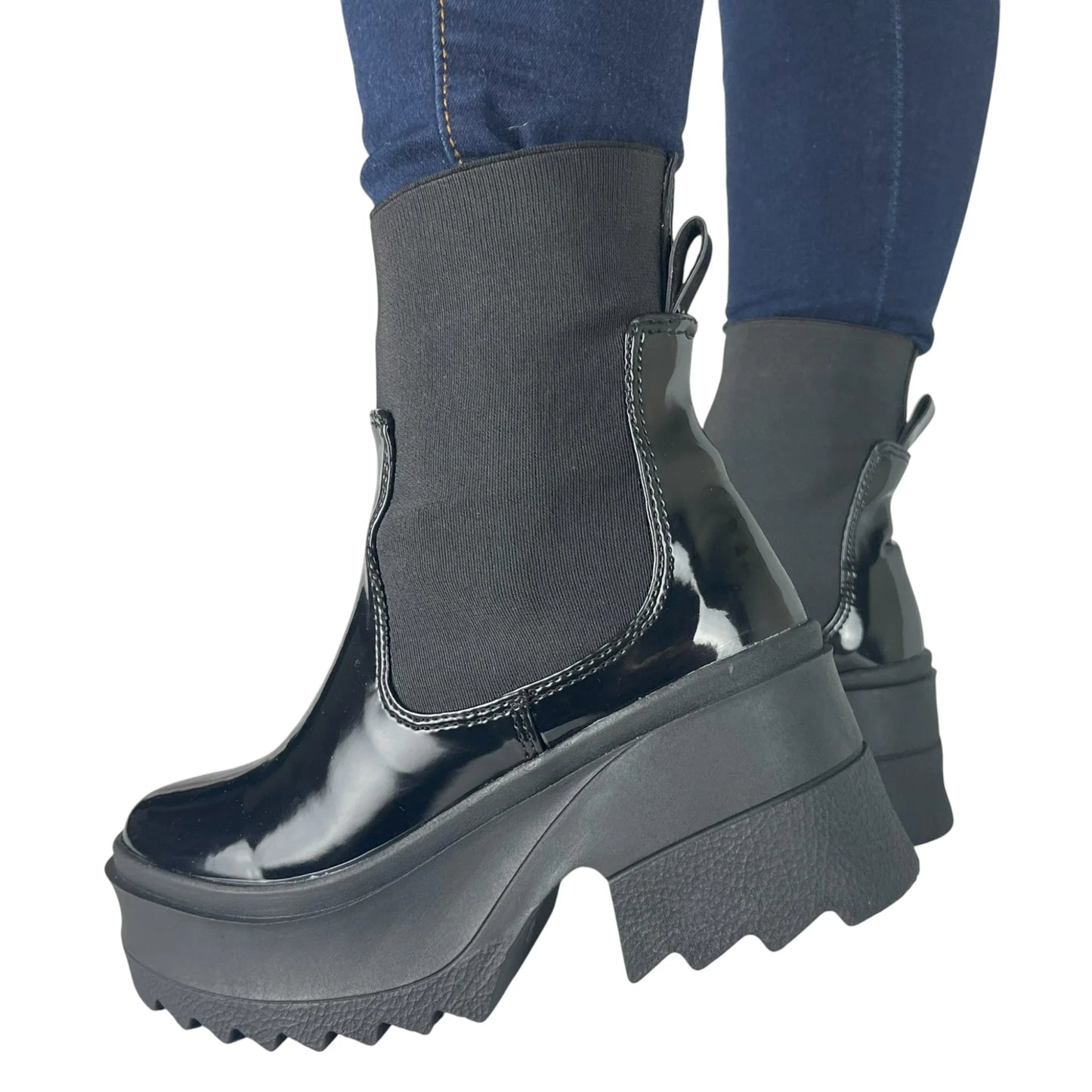 BOTIN PLANO SIMONA NEGRO SUELA 6.5 CM