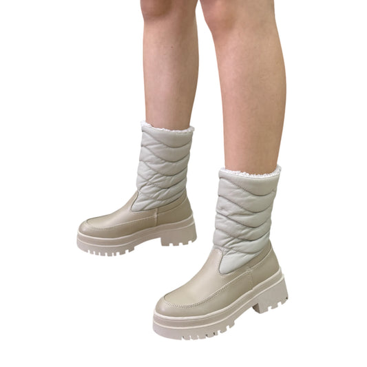 BOTIN ESQUIMAL BASE CUERO BEIGE