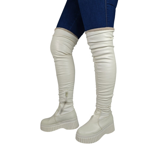 CELESTE PELUCHE BASE CUERO ALMENDRA