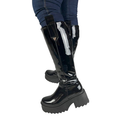 Bota media caña Rojo charol Dakota