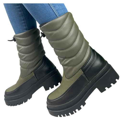 BOTIN ESQUIMAL BASE CUERO VERDE