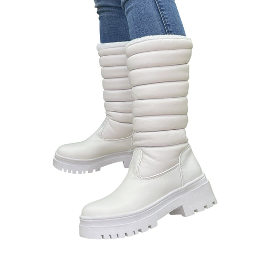 ESQUIMAL CREMALLERA BASE CUERO BLANCO