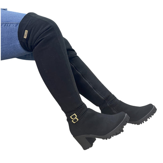 Bota extralarga Negra gamuza Mafe extralarga 2