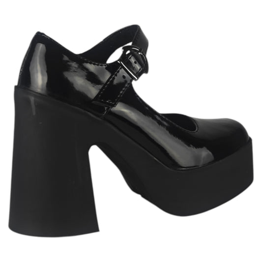 Zapato tacón 7.5 cm Negro charol Mafalda