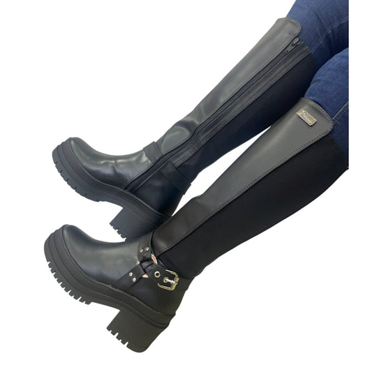 Bota media caña Negro acabado tipo cuero Molly 2