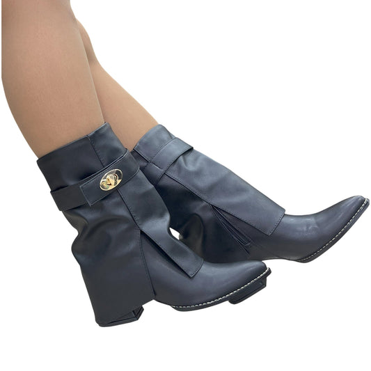 BOTIN KASRD BASE CUERO NEGRO