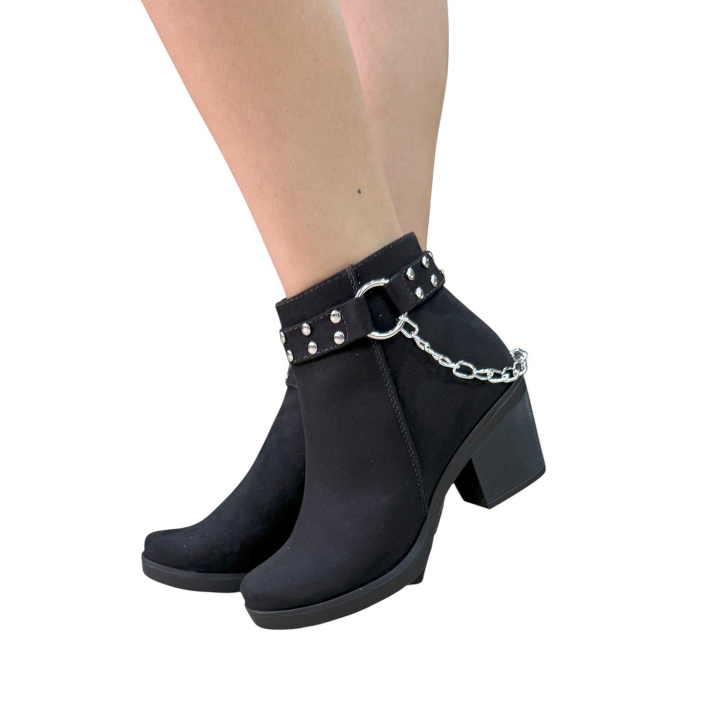 BOTIN KATA TACON 5.5 GAMUZA NEGRO