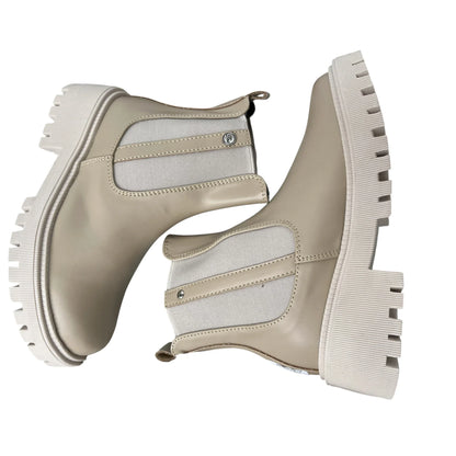 BOTIN PLANO ALEJA BEIGE SUELA 3.5 CM