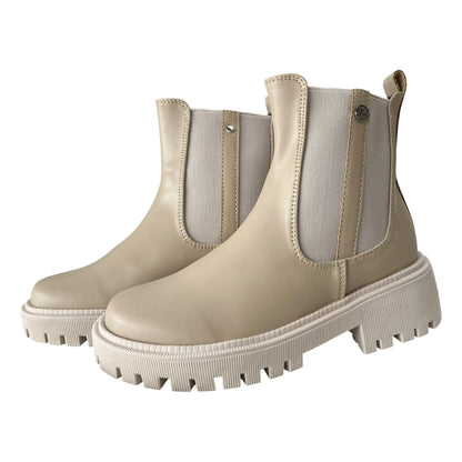 BOTIN PLANO ALEJA BEIGE SUELA 3.5 CM
