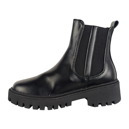 BOTIN ALEJA BASE CUERO NEGRO PLANO