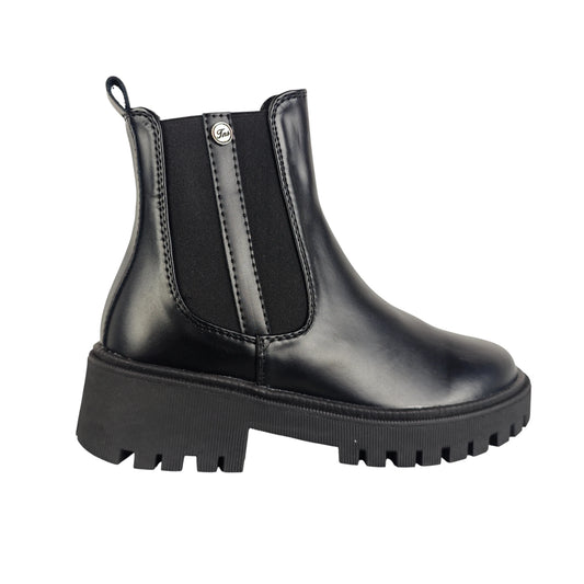 BOTIN ALEJA BASE CUERO NEGRO PLANO