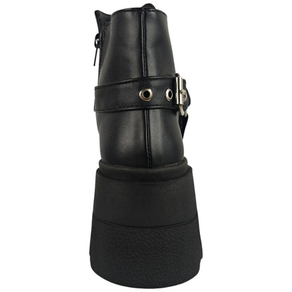 BOTIN PLANO BOSTON 2 NEGRO CON HEBILLA