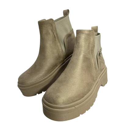 BOTIN PLANO BOSTON BEIGE SUELA 4.0 CM