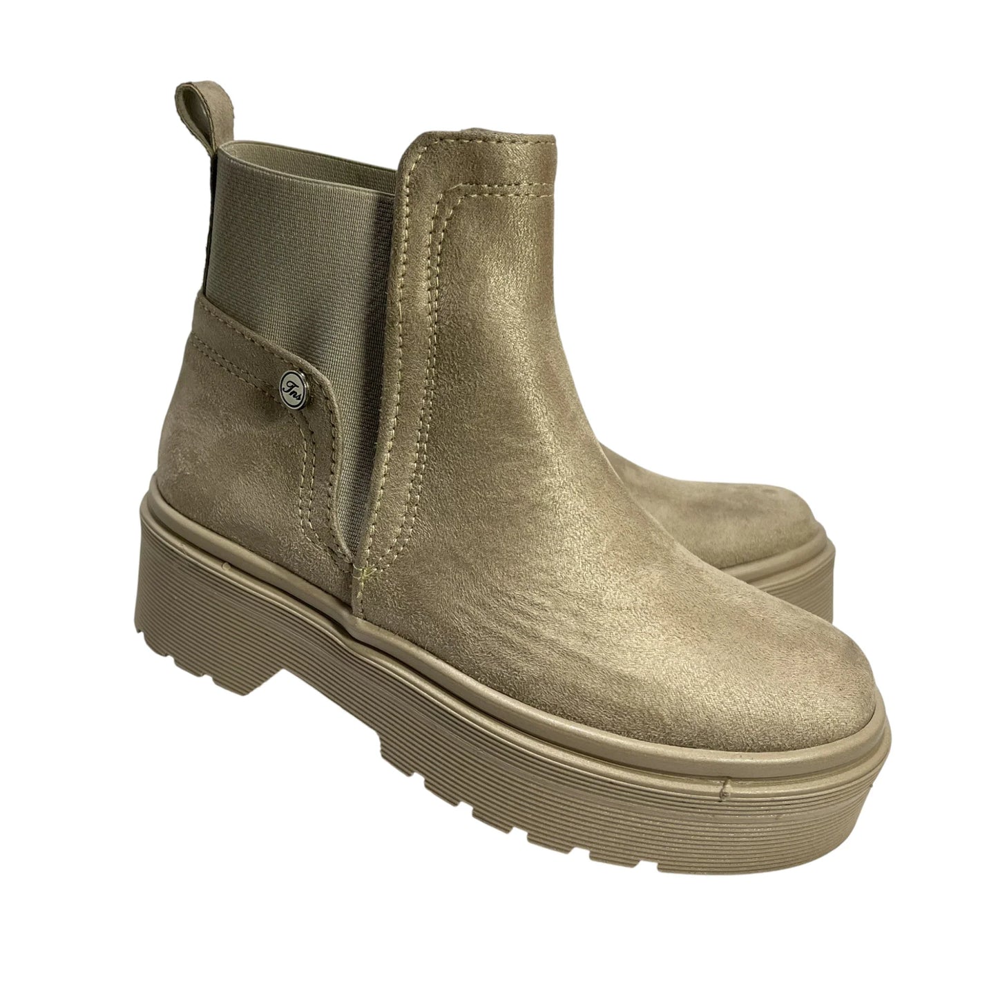 BOTIN PLANO BOSTON BEIGE SUELA 4.0 CM