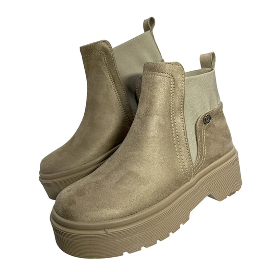 BOTIN PLANO BOSTON BEIGE SUELA 4.0 CM