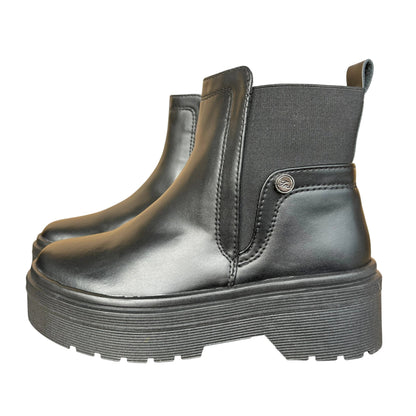 BOTIN PLANO BOSTON NEGRO SUELA 4.0 CM