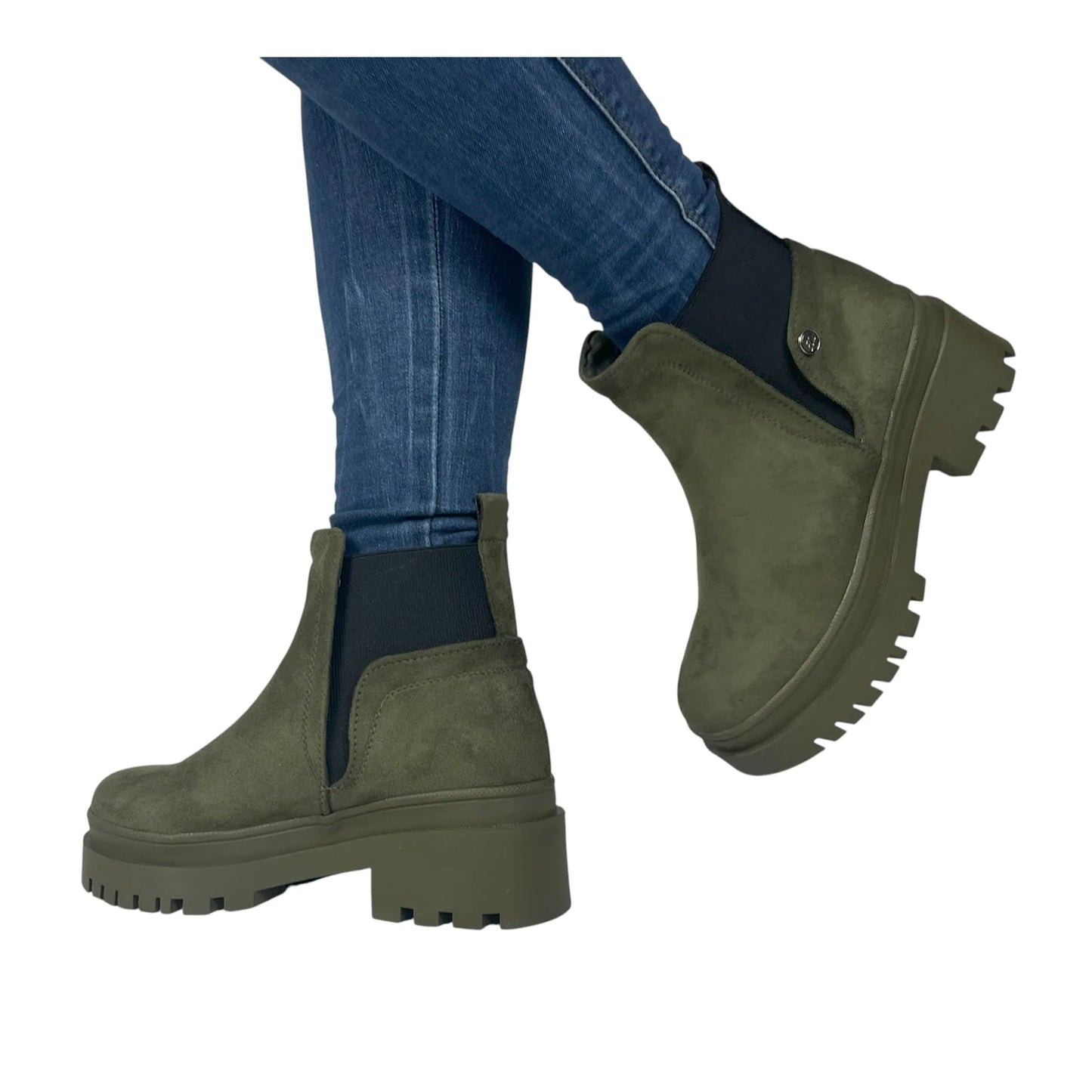 BOTIN PLANO BOSTON VERDE SUELA 4.0 CM
