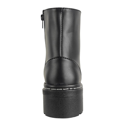 BOTIN PLANO CORDONES DR MARTIN CREMALLERA NEGRO CON CREMALLERA