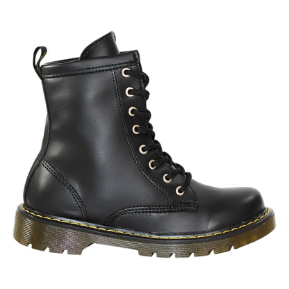 BOTIN PLANO CORDONES DR MARTIN PLANA NEGRO SUELA 2.0 CM