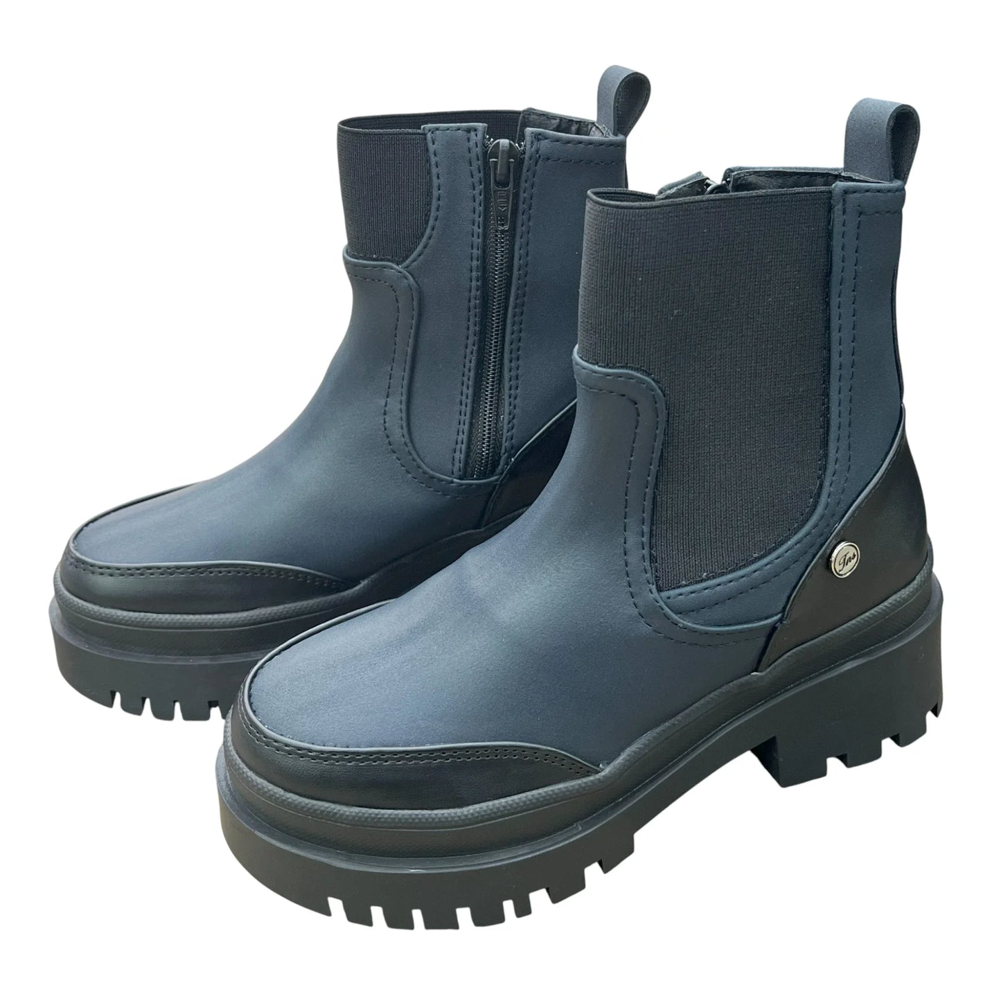 BOTIN PLANO DANNY AZUL CON CREMALLERA