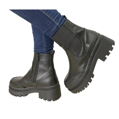 BOTIN PLANO DANNY NEGRO CON CREMALLERA