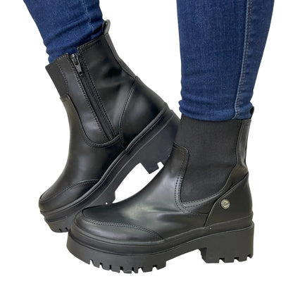 BOTIN PLANO DANNY NEGRO CON CREMALLERA