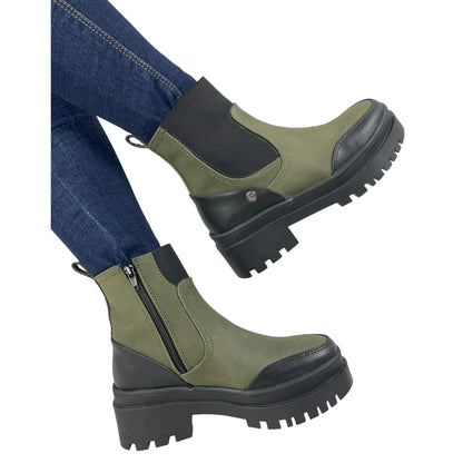 BOTIN PLANO DANNY VERDE CON CREMALLERA