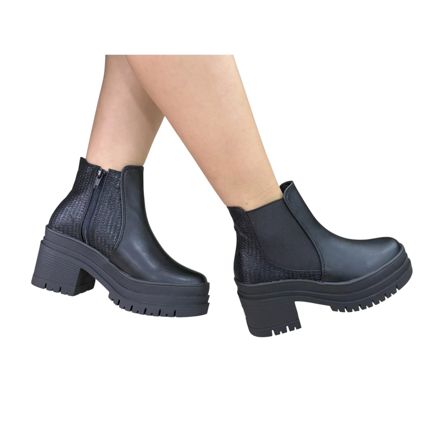 BOTIN PLANO IRIS NEGRO CON CREMALLERA