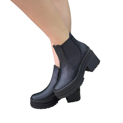 BOTIN PLANO IRIS NEGRO CON CREMALLERA