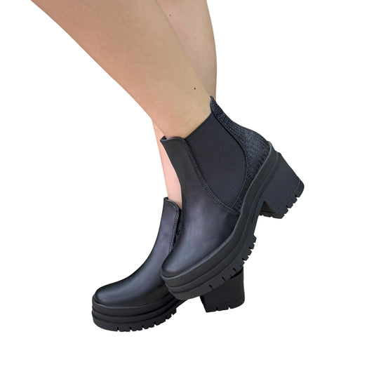 BOTIN PLANO IRIS NEGRO CON CREMALLERA