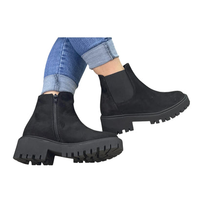 BOTIN PLANO LAURA 2 NEGRO CON CREMALLERA