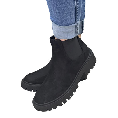 BOTIN PLANO LAURA 2 NEGRO CON CREMALLERA