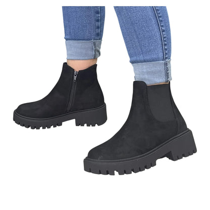 BOTIN PLANO LAURA 2 NEGRO CON CREMALLERA