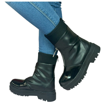 BOTIN PLANO MOON NEGRO CON CREMALLERA