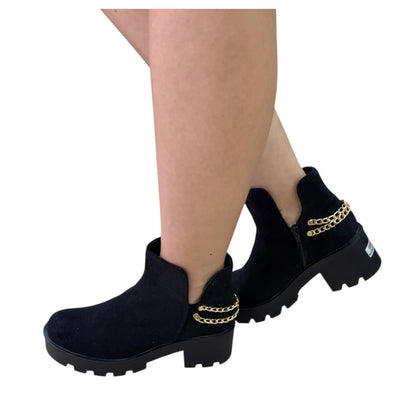 BOTIN PLANO NAYIBE NEGRO CON CADENA