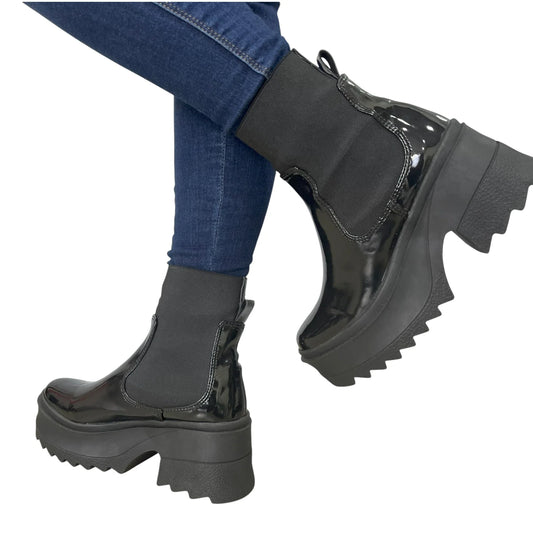 BOTIN PLANO SIMONA NEGRO SUELA 6.5 CM