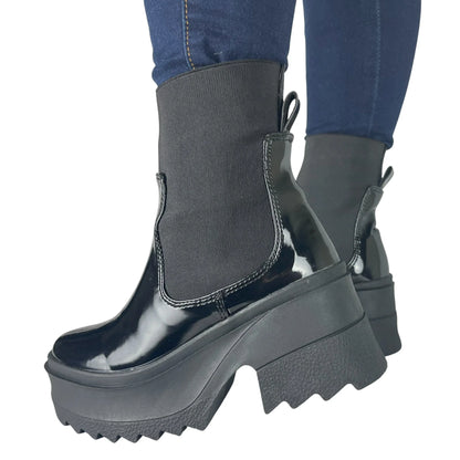 BOTIN PLANO SIMONA NEGRO SUELA 6.5 CM