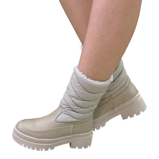 BOTIN ESQUIMAL BASE CUERO BEIGE