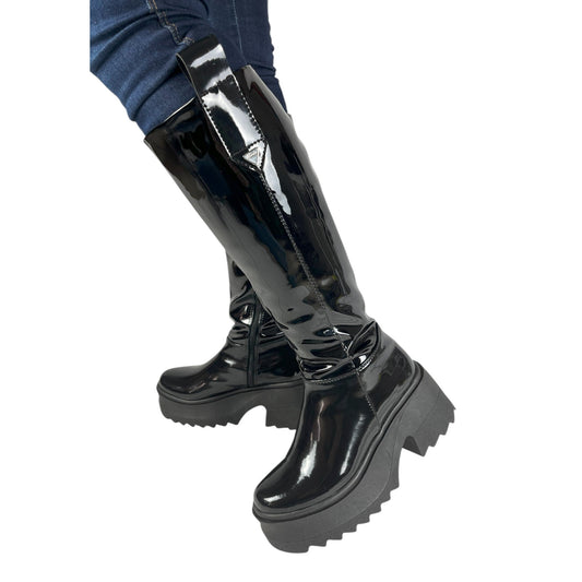 Bota media caña Rojo charol Dakota