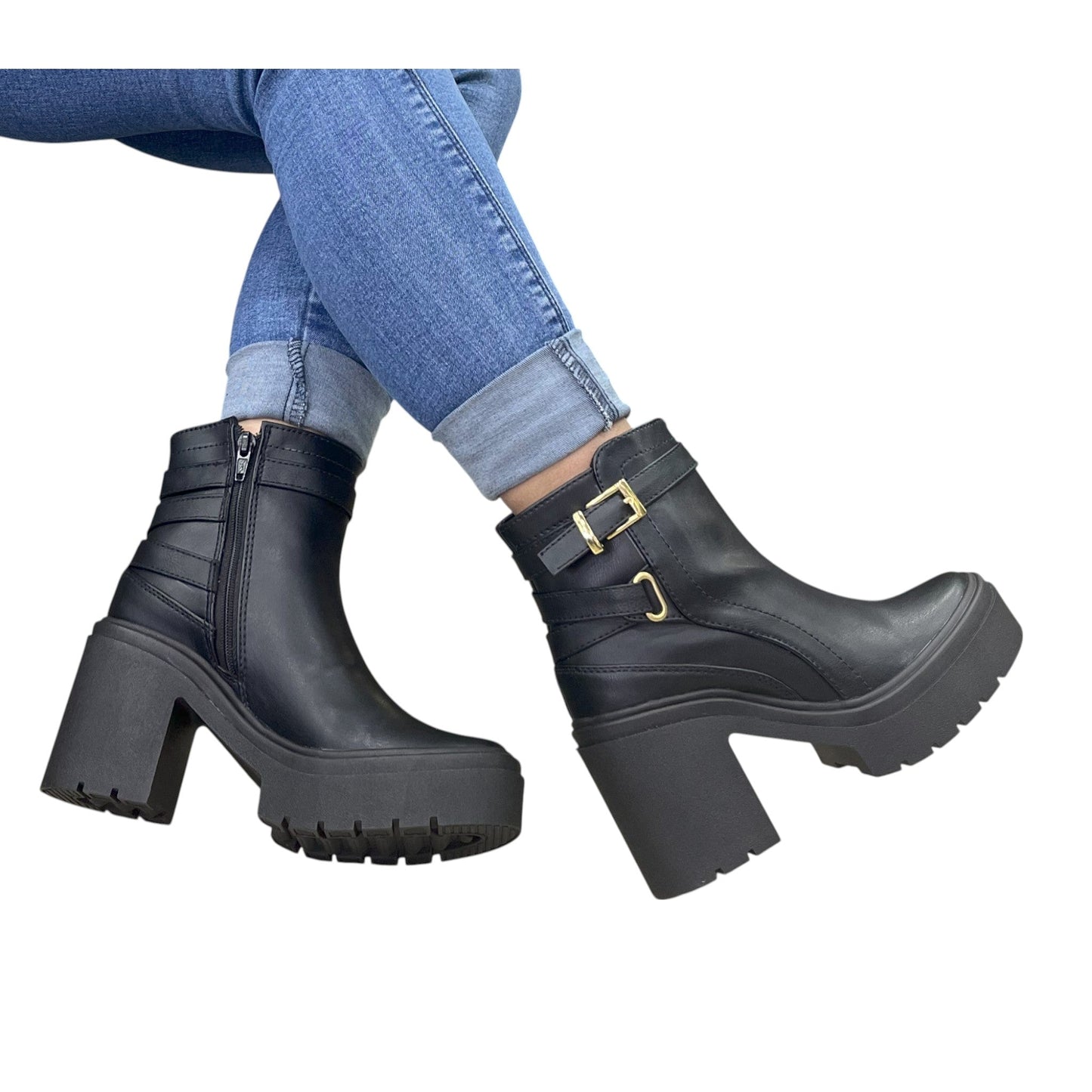 ELECTRA BASE CUERO NEGRO