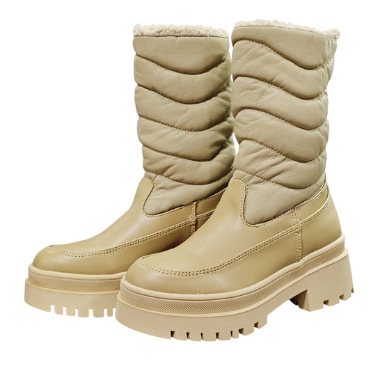 BOTIN ESQUIMAL BASE CUERO BEIGE